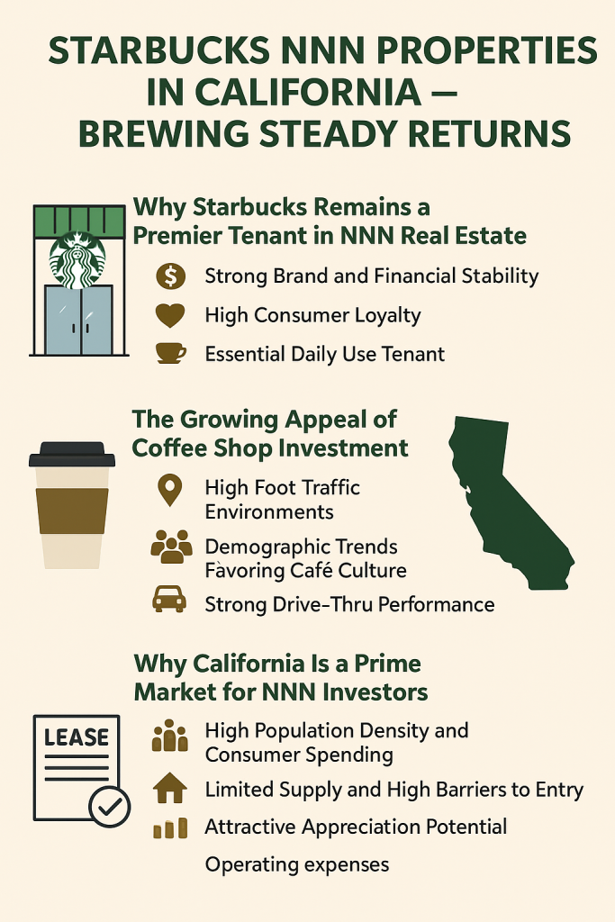 Starbucks NNN California, coffee shop investment, CA triple net lease, Triplenet Investment group, 1031 exchanges, NNN Properties, NNN Investment